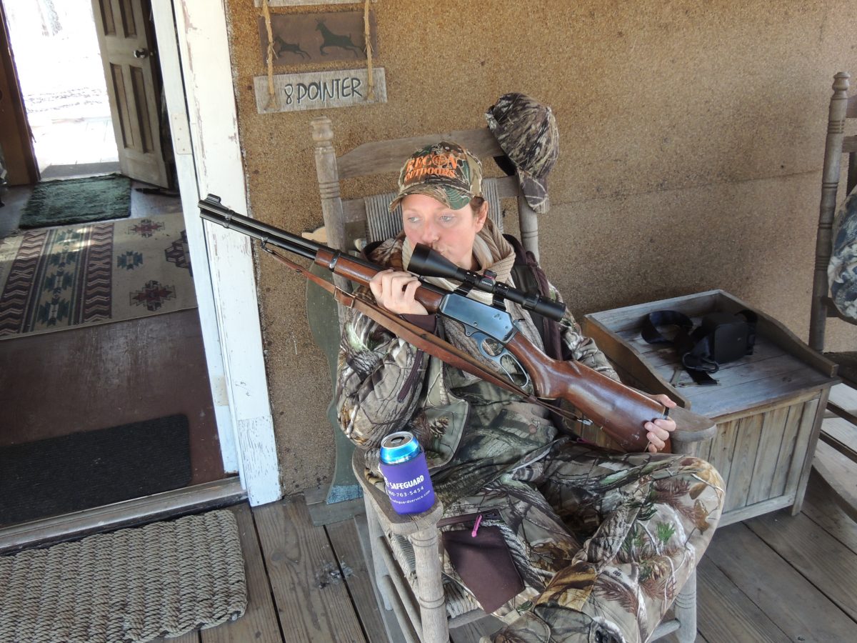 Female Hunter with Rifle